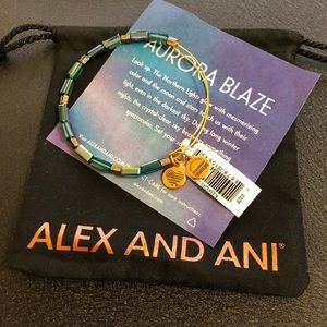 Alex and Ani Metallic Hazel Aurora Beaded Bangle